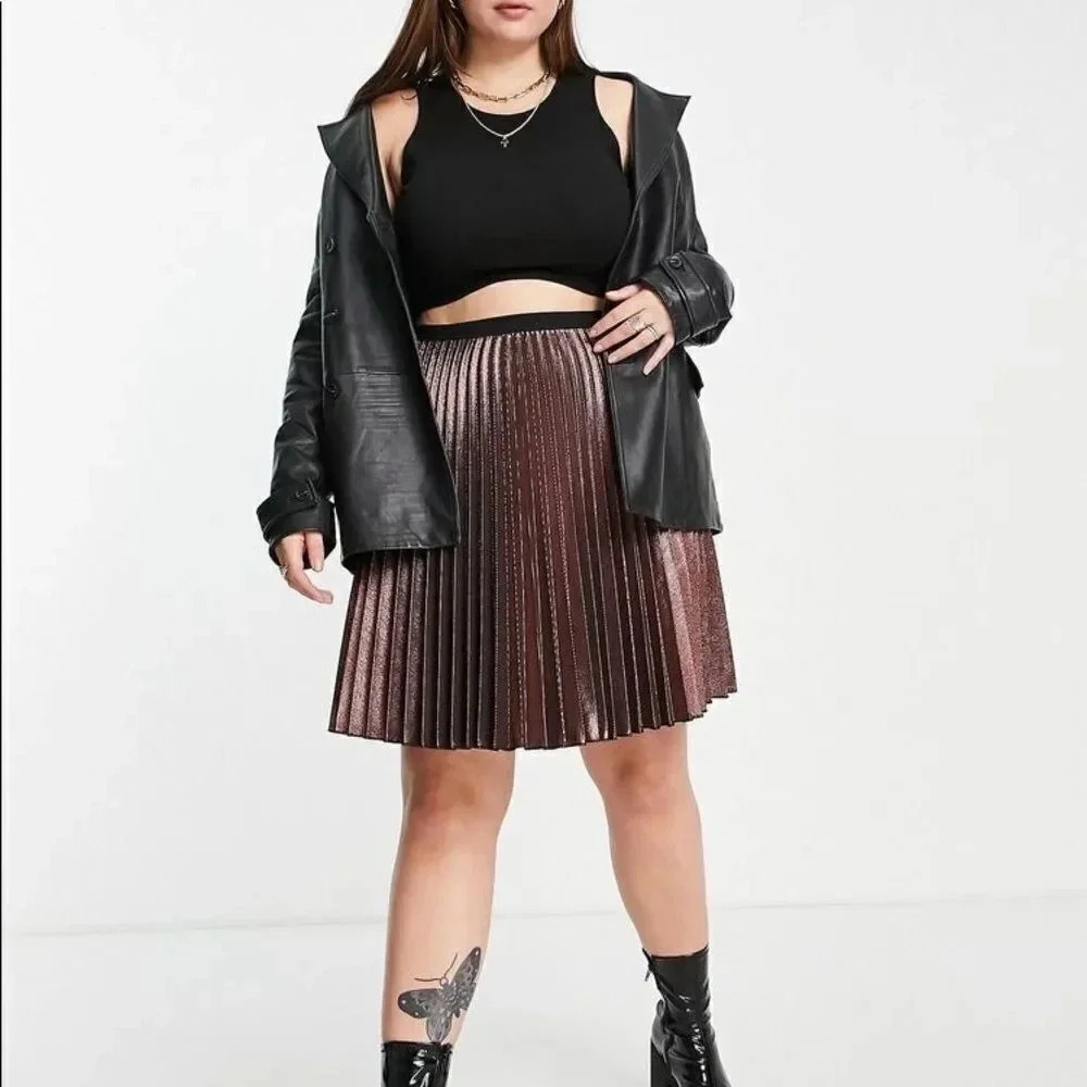 Closet London Plus pleated midi skirt
